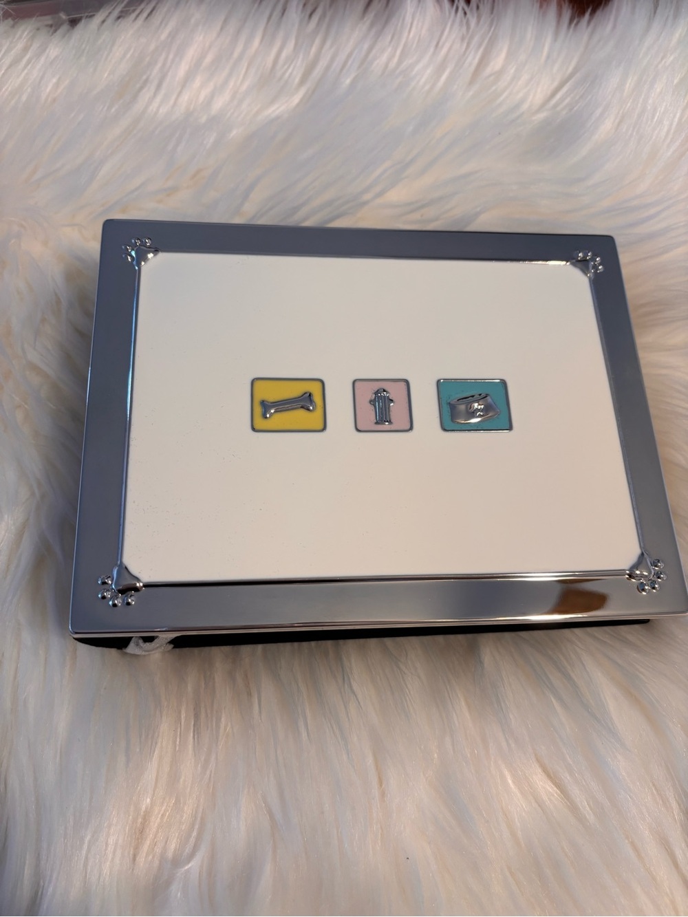 NEW Silver Trim Pet Photo Album Colorful Dog Icons